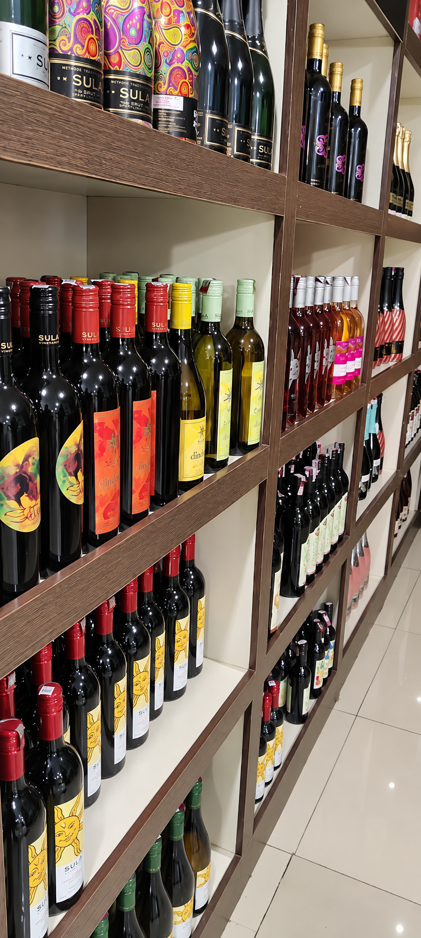 Sri Amrut Winemart store display in Hyderabad